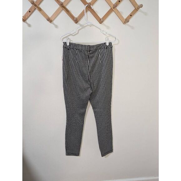 NWT Maeve By Anthropologie Black and White Gingham Checkered Pants - Size  8 - Picture 4 of 8